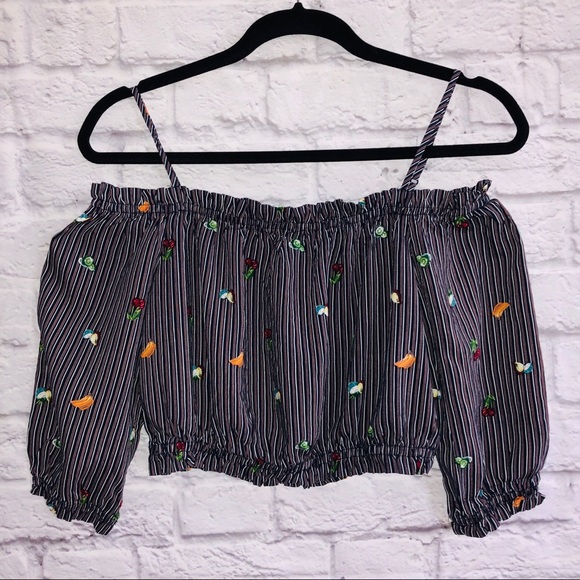 NWOT ONE CLOTHING Fruit Off Shoulder Top - Picture 3 of 7